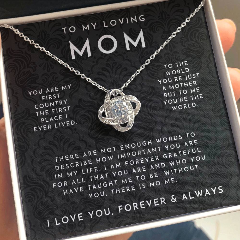 Elegant Love Knot Necklace for Moms - Unique Gift Idea