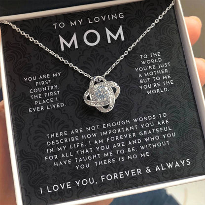 Elegant Love Knot Necklace for Moms - Unique Gift Idea
