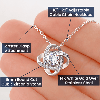 Elegant Love Knot Necklace for Moms - Unique Gift Idea