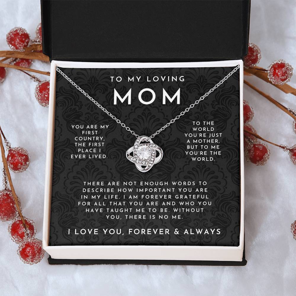 Elegant Love Knot Necklace for Moms - Unique Gift Idea