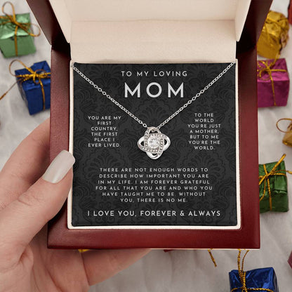 Elegant Love Knot Necklace for Moms - Unique Gift Idea